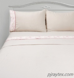Solid Sheet Set with Printed Fabric Application, Extra Soft Sheets, Microfiber Bed Sheets