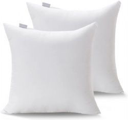 White throw Pillow Inserts Set of 2 - 18 x 18 Inches Insert White Pillow Forms Soft Microfiber Filled Pillow Inserts