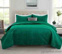 Pinsonic velvet bedspead, quilt set 3pcs