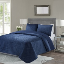 Luxurious Velvet Bedding Soft & Warm Coverlet - Machine Washable